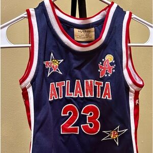 ATLANTA #23 BASKETBALL JERSEY W/ Harlem Globe Trotter Star inserts